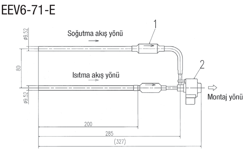 Mitsubishi Heavy EEV6-71-E elektronik genleşme vana kiti