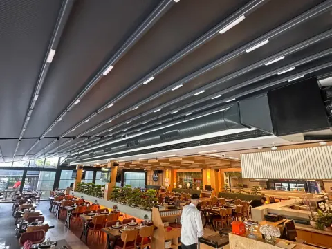 Havalandırma kanalının salon içindeki montajını tamamladık.